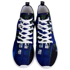 Stuck Tardis Beach Doctor Who Police Box Sci-fi Men s Lightweight High Top Sneakers by Cendanart