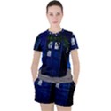 Stuck Tardis Beach Doctor Who Police Box Sci-fi Women s T-Shirt and Shorts Set View1