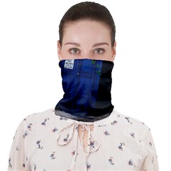 Stuck Tardis Beach Doctor Who Police Box Sci-fi Face Covering Bandana (adult) by Cendanart