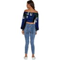 Stuck Tardis Beach Doctor Who Police Box Sci-fi Long Sleeve Crinkled Weave Crop Top View4