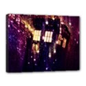 Tardis Regeneration Art Doctor Who Paint Purple Sci Fi Space Star Time Machine Canvas 16  x 12  (Stretched) View1