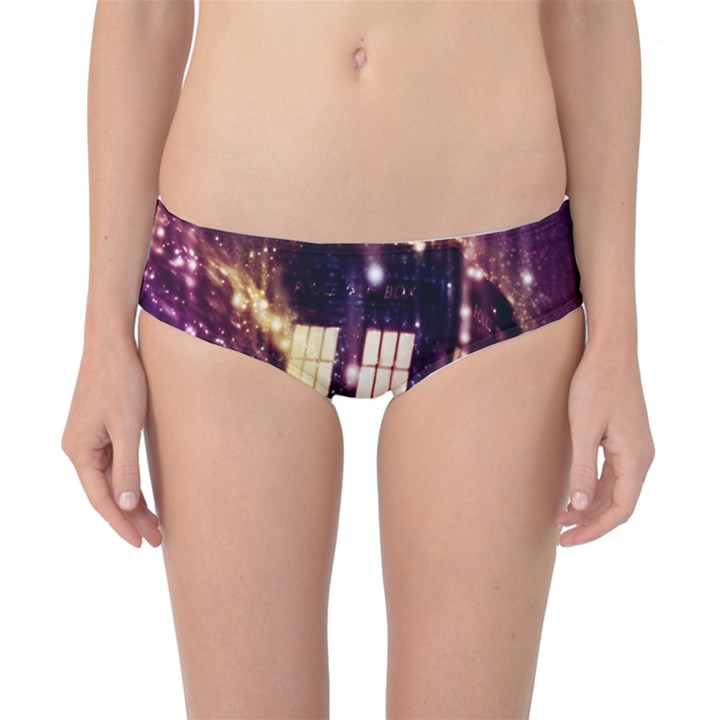 Tardis Regeneration Art Doctor Who Paint Purple Sci Fi Space Star Time Machine Classic Bikini Bottoms