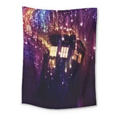 Tardis Regeneration Art Doctor Who Paint Purple Sci Fi Space Star Time Machine Medium Tapestry