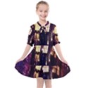 Tardis Regeneration Art Doctor Who Paint Purple Sci Fi Space Star Time Machine Kids  All Frills Chiffon Dress View1