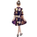 Tardis Regeneration Art Doctor Who Paint Purple Sci Fi Space Star Time Machine Kids  All Frills Chiffon Dress View2