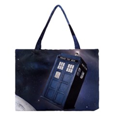 Tardis Doctor Who Planet Medium Tote Bag by Cendanart