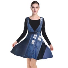 Tardis Doctor Who Planet Plunge Pinafore Dress by Cendanart