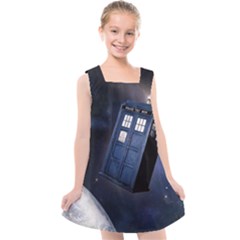 Tardis Doctor Who Planet Kids  Cross Back Dress by Cendanart