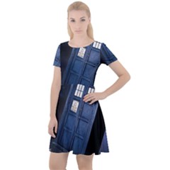 Tardis Doctor Who Planet Cap Sleeve Velour Dress  by Cendanart