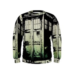 Doctor Who Tardis Kids  Sweatshirt by Cendanart