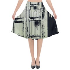 Doctor Who Tardis Flared Midi Skirt by Cendanart