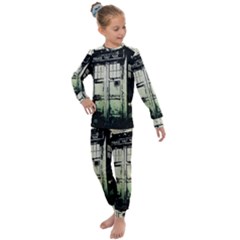 Doctor Who Tardis Kids  Long Sleeve Set  by Cendanart