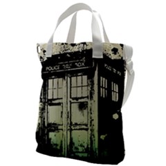 Doctor Who Tardis Canvas Messenger Bag by Cendanart