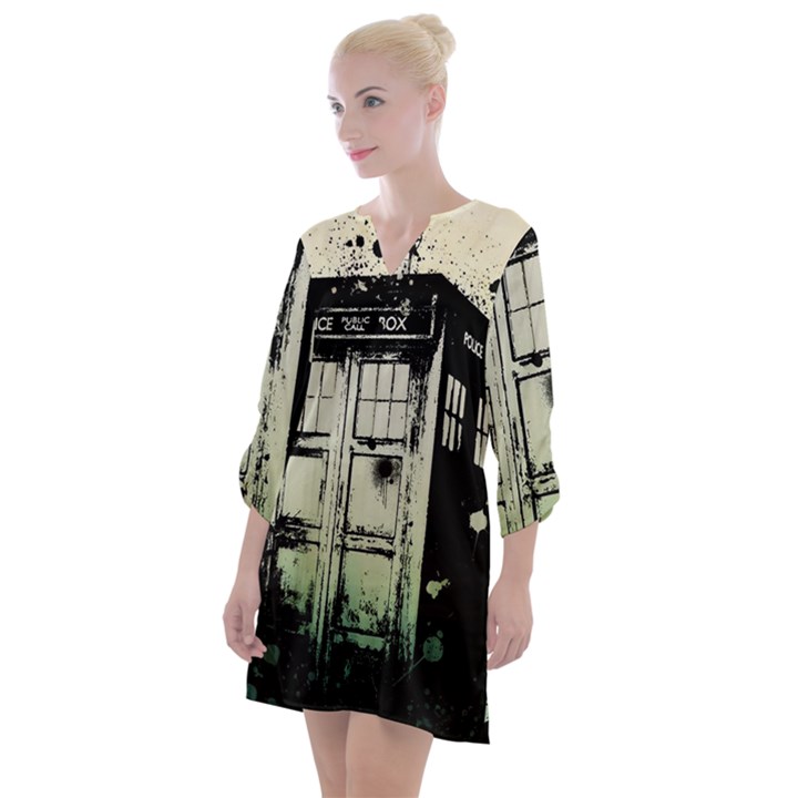 Doctor Who Tardis Open Neck Shift Dress