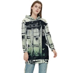 Doctor Who Tardis Women s Long Oversized Pullover Hoodie