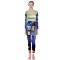 Tardis Wilderness Doctor Who Long Sleeve Catsuit by Cendanart