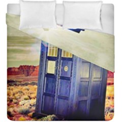 Tardis Wilderness Doctor Who Duvet Cover Double Side (king Size) by Cendanart