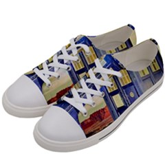 Tardis Wilderness Doctor Who Men s Low Top Canvas Sneakers by Cendanart