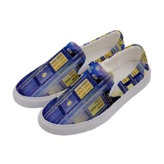 Tardis Wilderness Doctor Who Women s Canvas Slip Ons by Cendanart