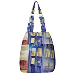 Tardis Wilderness Doctor Who Center Zip Backpack by Cendanart