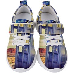 Tardis Wilderness Doctor Who Kids  Velcro Strap Shoes by Cendanart