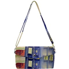 Tardis Wilderness Doctor Who Removable Strap Clutch Bag by Cendanart