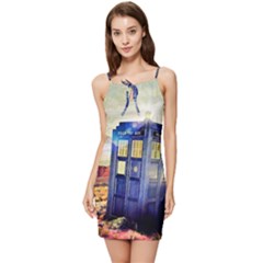 Tardis Wilderness Doctor Who Summer Tie Front Dress by Cendanart