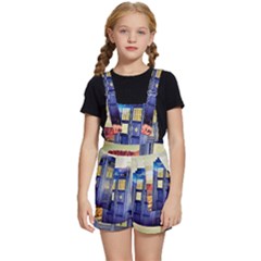 Tardis Wilderness Doctor Who Kids  Short Overalls by Cendanart