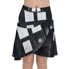 Doctor Who Space Tardis Chiffon Wrap Front Skirt by Cendanart