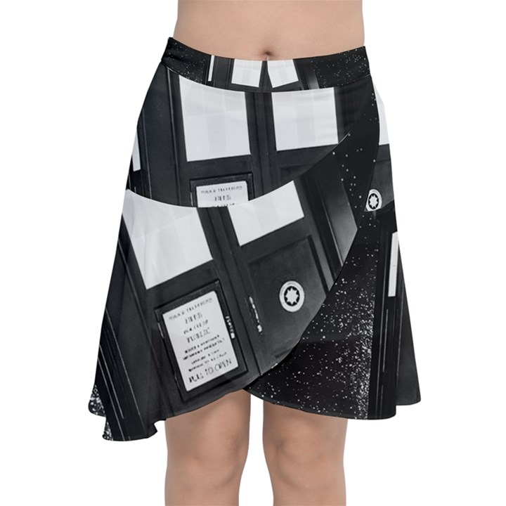 Doctor Who Space Tardis Chiffon Wrap Front Skirt