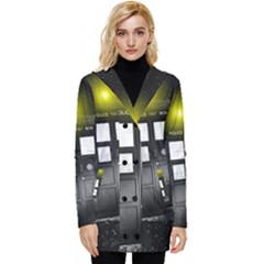 Doctor Who Space Tardis Button Up Hooded Coat  by Cendanart