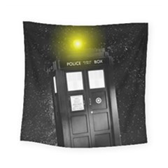 Doctor Who Space Tardis Square Tapestry (small) by Cendanart