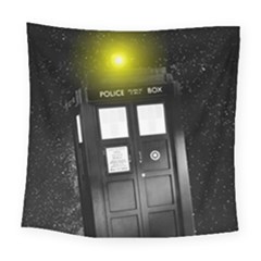 Doctor Who Space Tardis Square Tapestry (large) by Cendanart