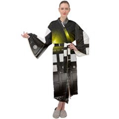 Doctor Who Space Tardis Maxi Velvet Kimono by Cendanart