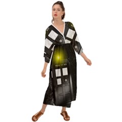 Doctor Who Space Tardis Grecian Style  Maxi Dress by Cendanart