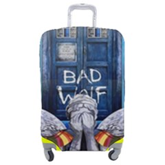 Doctor Who Adventure Bad Wolf Tardis Luggage Cover (medium) by Cendanart