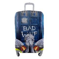 Doctor Who Adventure Bad Wolf Tardis Luggage Cover (small) by Cendanart