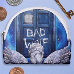 Doctor Who Adventure Bad Wolf Tardis Horseshoe Style Canvas Pouch by Cendanart