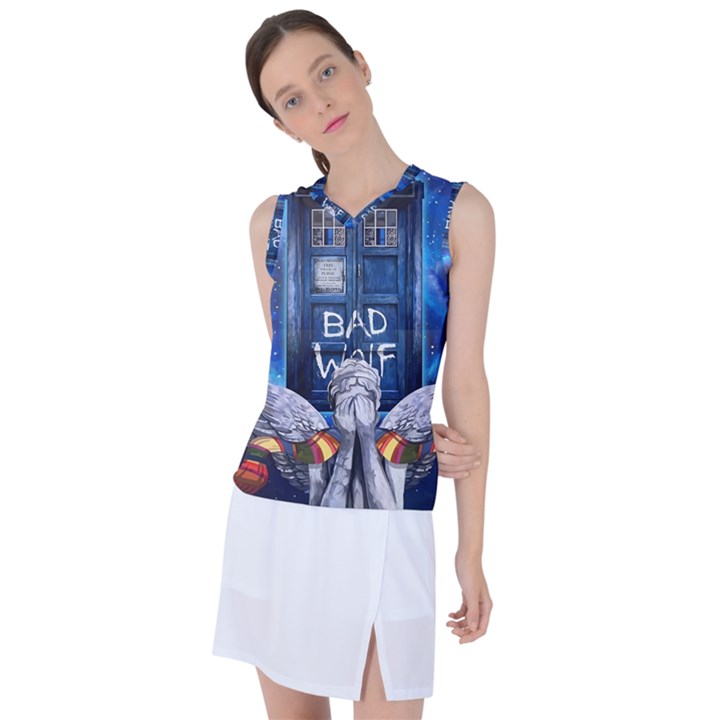 Doctor Who Adventure Bad Wolf Tardis Women s Sleeveless Sports Top