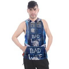 Doctor Who Adventure Bad Wolf Tardis Men s Sleeveless Hoodie by Cendanart