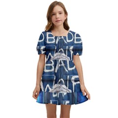 Doctor Who Adventure Bad Wolf Tardis Kids  Short Sleeve Dolly Dress