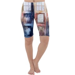 Tardis Doctor Who Cropped Leggings  by Cendanart