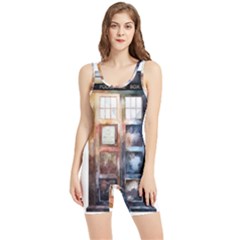 Tardis Doctor Who Women s Wrestling Singlet by Cendanart