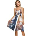 Tardis Doctor Who Sleeveless Tie Front Chiffon Dress View1