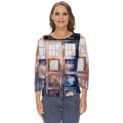 Tardis Doctor Who Cut Out Wide Sleeve Top