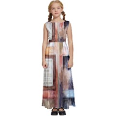 Tardis Doctor Who Kids  Satin Sleeveless Maxi Dress by Cendanart