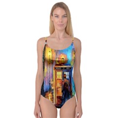 Tardis Doctor Who Paint Painting Camisole Leotard  by Cendanart