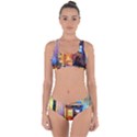 Tardis Doctor Who Paint Painting Criss Cross Bikini Set View1