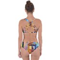 Tardis Doctor Who Paint Painting Criss Cross Bikini Set View2