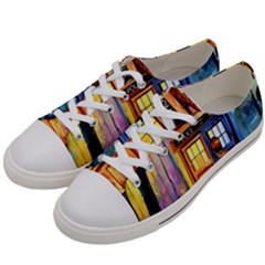 Tardis Doctor Who Paint Painting Women s Low Top Canvas Sneakers by Cendanart